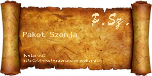 Pakot Szonja névjegykártya